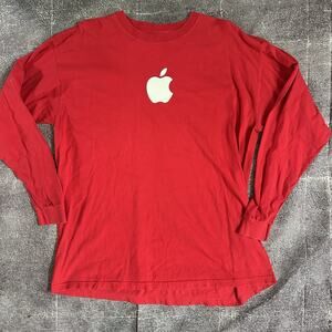 Men's Vintage Y2K Apple Computers Innovation Long Sleeve Employee T Shirt Sz XL